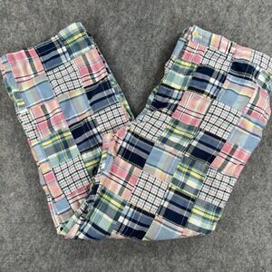 Vineyard Vines Patchwork Madras Pants Mens 40x30 (Fits 40x29) Multicolor Plaid
